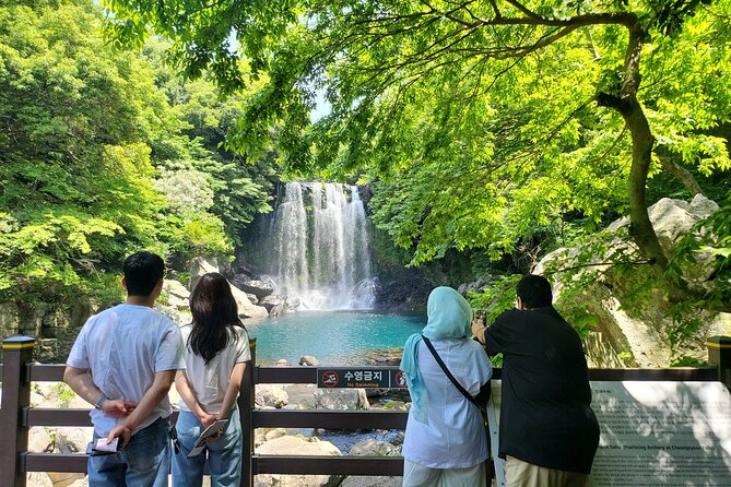 Private Tour Cheonjeyeon Falls & Osulloc Museum in Jeju Island - Just The Basics